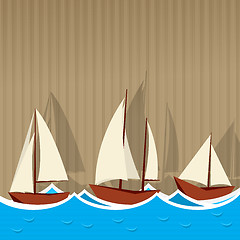 Image showing Sailing ships background