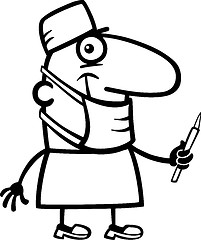 Image showing surgeon cartoon coloring page