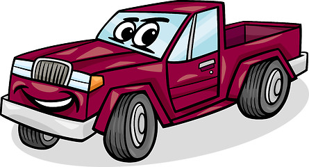 Image showing pickup car character cartoon illustration