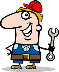 Image showing manual worker cartoon illustration