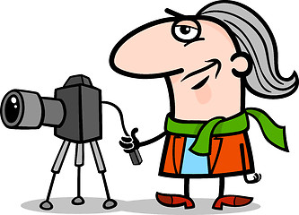 Image showing photographer artist cartoon illustration