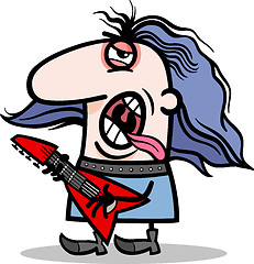 Image showing rockman musician cartoon illustration