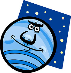 Image showing funny neptune planet cartoon illustration
