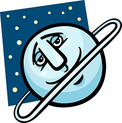 Image showing funny uranus planet cartoon illustration
