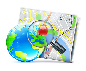 Image showing Global navigation concept 