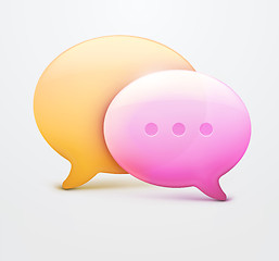 Image showing Speech bubble web icons 