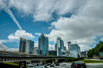 Image showing atlanta city skyline and highway traffic