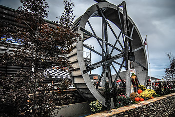 Image showing old mill water wheel