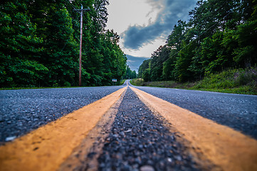 Image showing road double lane perspective