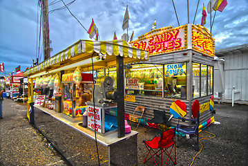 Image showing Fair Corn Dogs, part of the midway at state fair