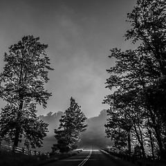 Image showing early morning on blue ridge parkway