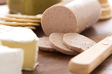 Image showing Liverwurst and Camembert