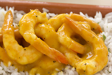 Image showing Curried Shrimps