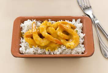 Image showing Curried Shrimps