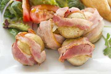 Image showing Bacon Mushrooms