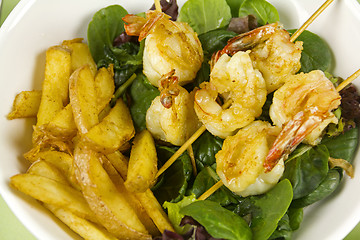 Image showing Shrimp Skewers