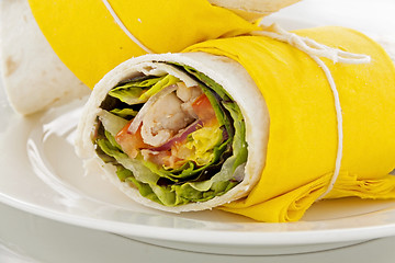 Image showing Spicy Chicken Wraps