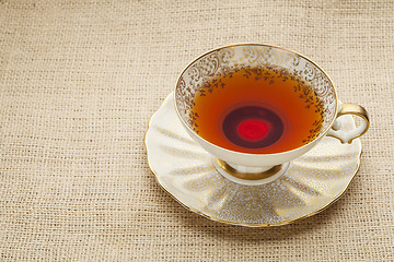 Image showing antique cup of tea