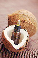 Image showing coconut essential oil