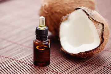 Image showing coconut essential oil