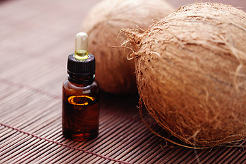 Image showing coconut essential oil