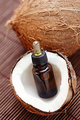 Image showing coconut essential oil