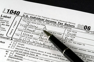 Image showing Income Tax Form