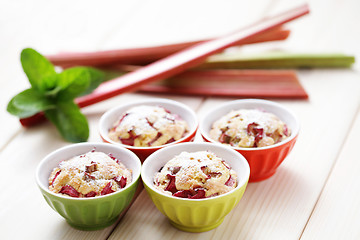 Image showing rhubarb muffin