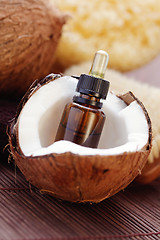 Image showing coconut essential oil