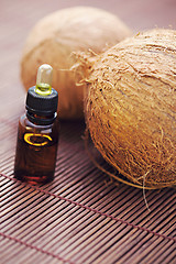 Image showing coconut essential oil