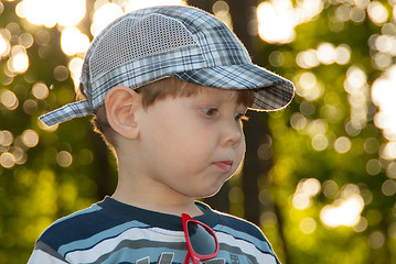 Image showing little boy in a cap