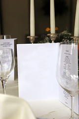 Image showing Close-up from an elegant stylish restaurant