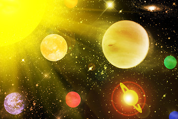 Image showing  planets in the star sky