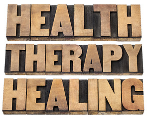 Image showing health, therapy and healing words
