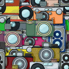 Image showing Vintage camera pattern