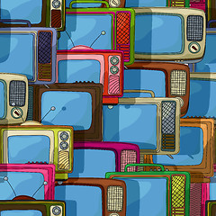 Image showing Seamless tv pattern