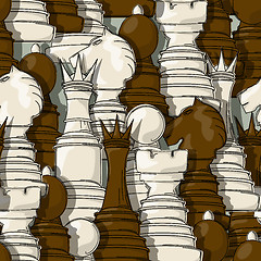 Image showing Chess pieces pattern