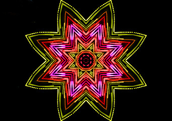 Image showing Bright color star on black