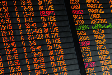 Image showing Schedule of flights in international airport