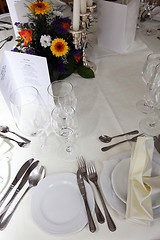 Image showing Formal table setting