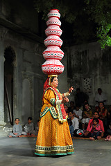 Image showing Bhavai performance - famous folk dance of Rajasthan