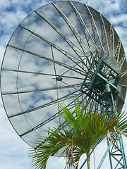 Image showing Huge parabolic antenna