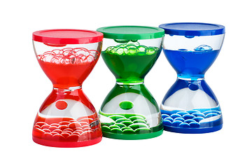 Image showing Three gel hourglasses