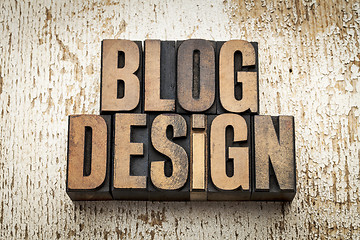 Image showing blog design in wood type