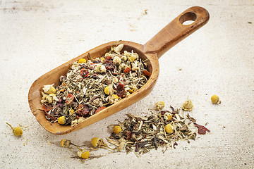 Image showing scoop of herbal tea