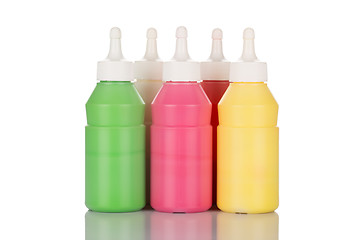 Image showing Bottles of paint