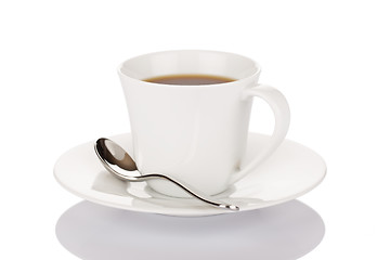 Image showing Cup of coffee with spoon