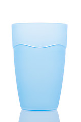 Image showing Blue plastic glass
