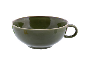 Image showing Green ceramic cup