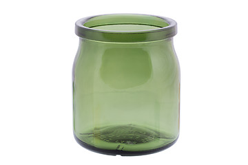 Image showing Green glass jar